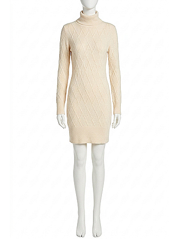 Coco + Carmen Catalina Roll Neck Sweater Dress in Cream (view 1)