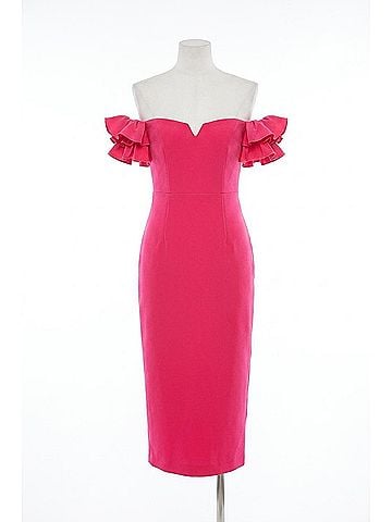 Elliatt Creole Midi Dress in Fuchsia (view 1)
