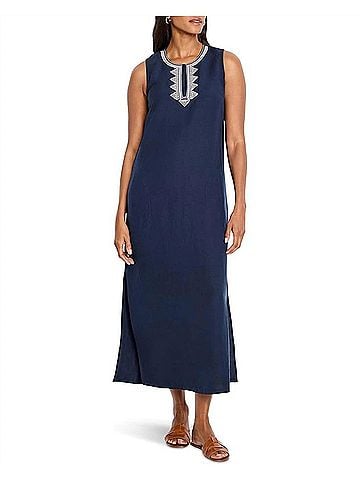 Nic + Zoe Sunset Soiree Dress in Dark Indigo (view 2)