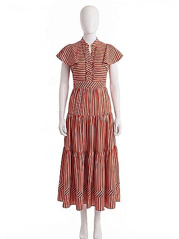 CK Bradley New York Women's Doon Dress in Orange (view 1)