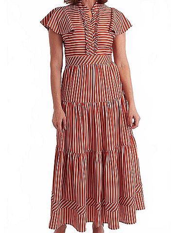 CK Bradley New York Women's Doon Dress in Orange (view 2)