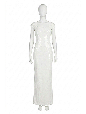 retrofête Jazmina Sequince Dress in White (view 1)