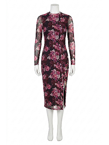 Generation Love Women's Monique Floral Mesh Dress in Pink Multi (view 1)