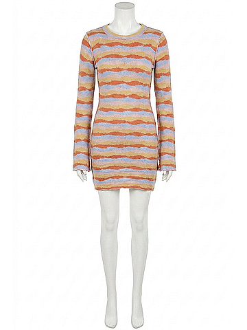 Le Lis Striped Mini Dress in Pink, Lilac, Tan, Copper (view 1)