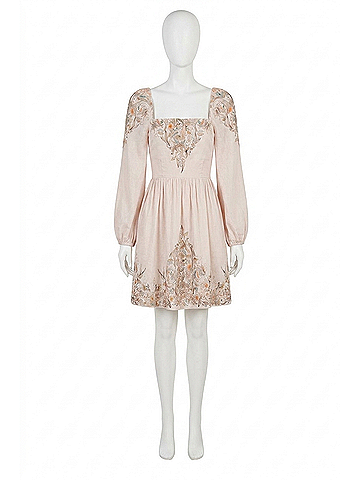 Cleobella Greer Mini Dress in Cream (view 1)