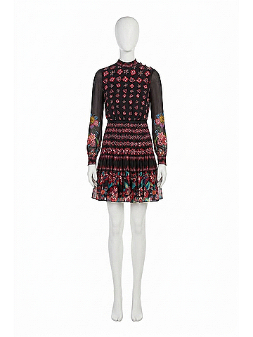 Saloni Isa Short Dress in Cordia Posey (view 1)