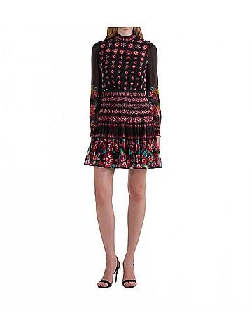 Saloni Isa Short Dress in Cordia Posey (view 2)
