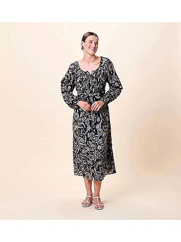 Cleobella Melinda Midi Dress in Dark Magnolia (view 2)
