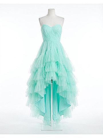 Mac Duggal Brenn Strapless Formal Prom Dress in Aqua (view 1)