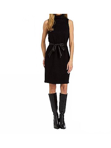 Drew Cosette Double Cashmere Dress in Black (view 2)