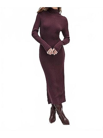 Favorite Daughter Be Your Girl Dress in Burgundy Dahlia (view 2)