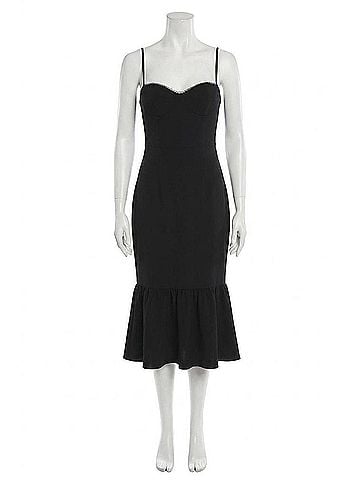 Katie May Soraya Midi Dress in Black (view 1)