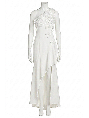 Elliatt Tahlia One Shoulder Gown in Ivory (view 1)