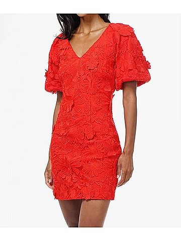 Adelyn Rae Hustina Lace Mini Dress in Floral (view 2)