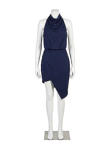 Elliatt Camo Dress in Navy (view 1)