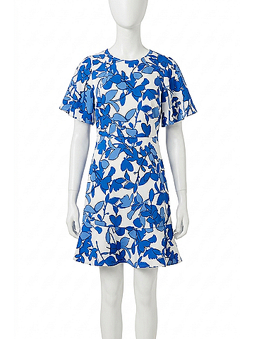 Sugarlips Kohl Flouncy Mini Dress in Blue Floral (view 1)