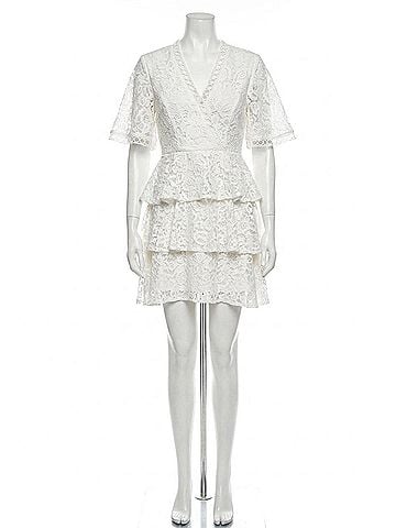 Strut & Bolt Garden Party Mini Dress in White (view 1)