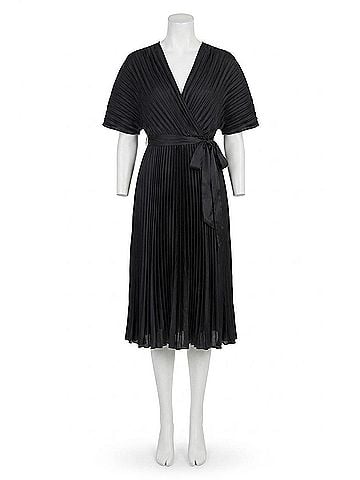 Love Token Diane Pleated Dress in Black (view 1)