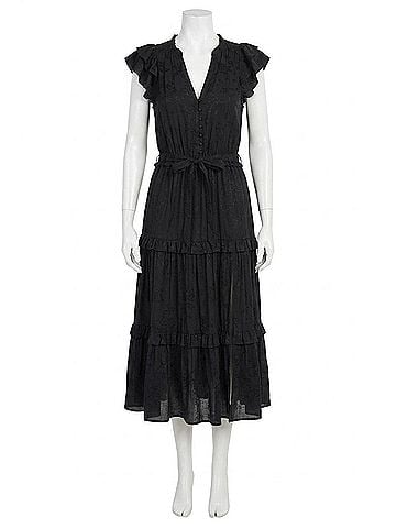 Love Token Sidney Midi Dress in Black (view 1)