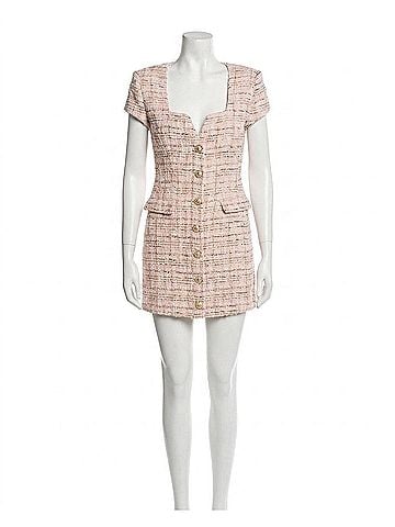 Generation Love Brunella Tweed Dress in Light Pink Melange (view 1)