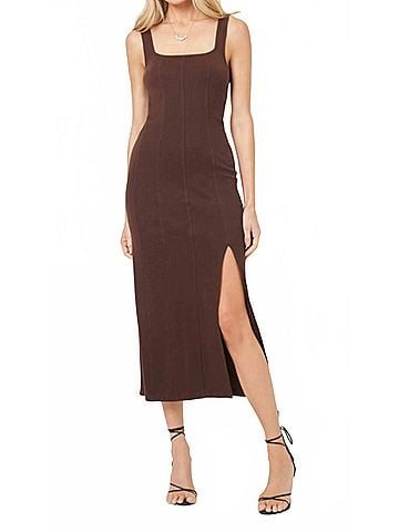 L Space Vivienne Midi Dress in Brown (view 2)