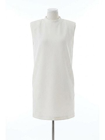 She + Sky Modern Muse Sleeveless Shift Dress in Off White (view 1)