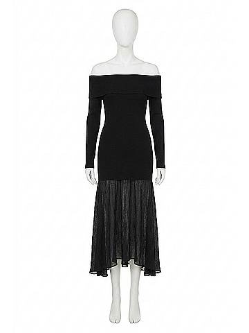 Astr Lidia Midi Dress in Black (view 1)