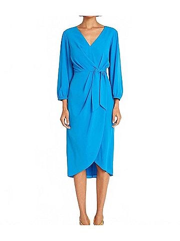 Maggy London Side Tie Dress in Turq (view 2)