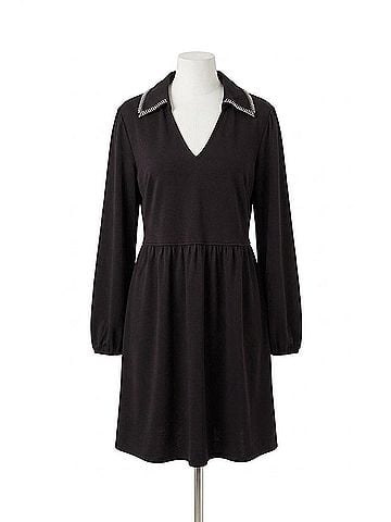 Tribal Lucinda Midweight Ponte Dress With Pockets in Black (view 1)