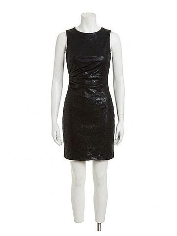 Drew Jesse Distressed Vegan Dress in Black (view 1)