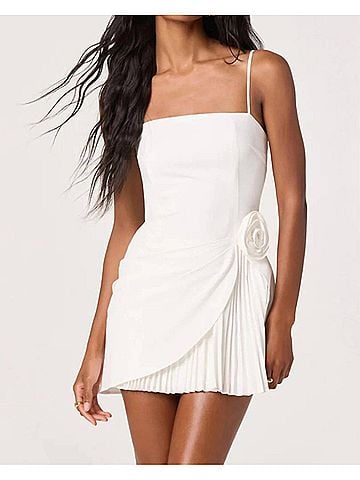 Astr Blake Mini Dress in White (view 2)