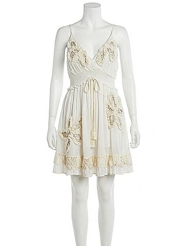 Pol Sadie Embroidery Dress in Ivory (view 1)