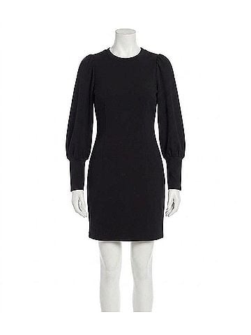 Karen Kane Barlee Bishop Sleeve Mini Dress in Black (view 1)