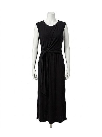 Karen Kane Bethan Tie Waist Midi Dress in Black (view 1)
