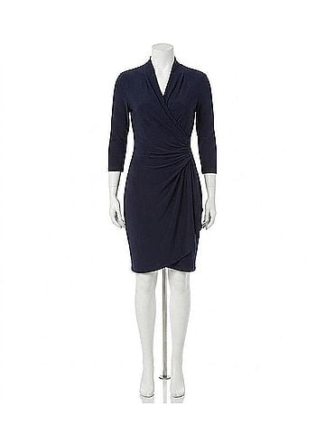 Karen Kane Natalia Cascade Mini Dress in Navy (view 1)