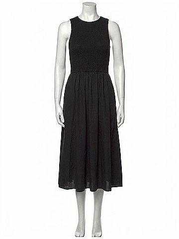 Elan Maxi Mock Neck Dress in Black (view 1)