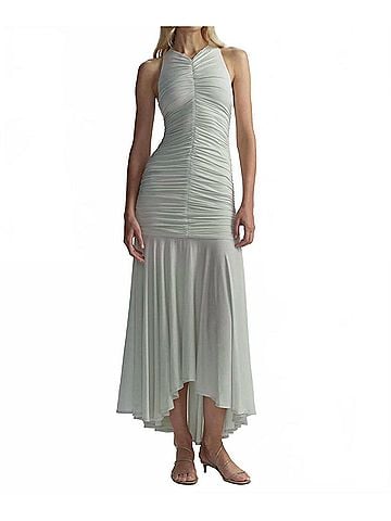 A.L.C. Ayla Ruched Knit Midi Dress in Pale Mint (view 2)