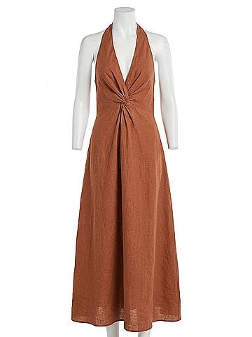 Apiece Apart Salome Halter Maxi Dress in Harissa (view 1)