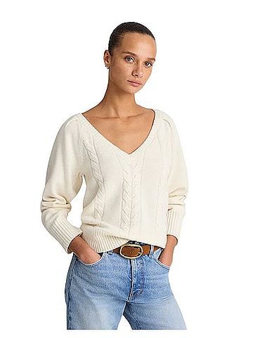 Madewell V-Neck Merino Wool Pullover Sweater (view 1)