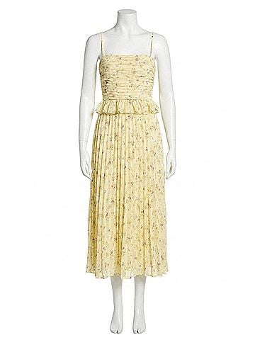 Astr Emerys Midi Dress in Yellow Floral (view 1)