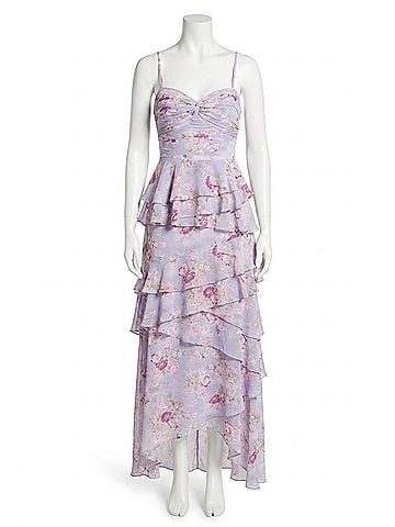 Astr Coline Maxi Dress in Lilac Floral (view 1)