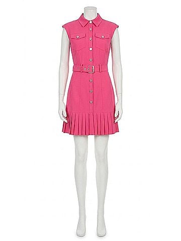 Cinq à Sept Doreen Belted Shirtdress in Beetroot Purple (view 1)