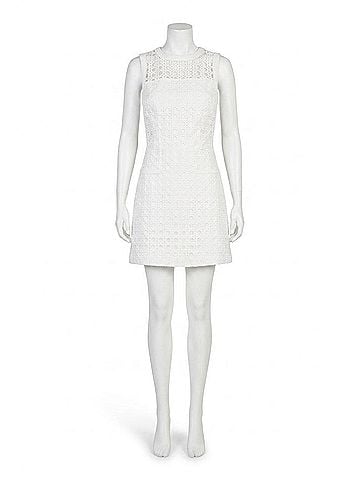 Milly Moira Lace Mini Dress in White (view 1)