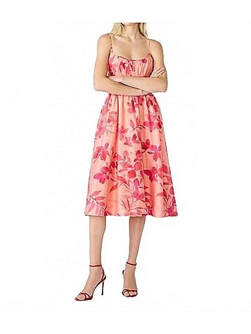 Steve Madden Gwen Midi Dress in Burnt Coral (view 2)
