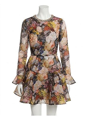 Zimmermann Alchemy Peplum Mini Dress in Rosette (view 1)