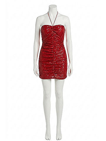 Generation Love Jasmine Sequin Halter Mini Dress in Rouge (view 1)