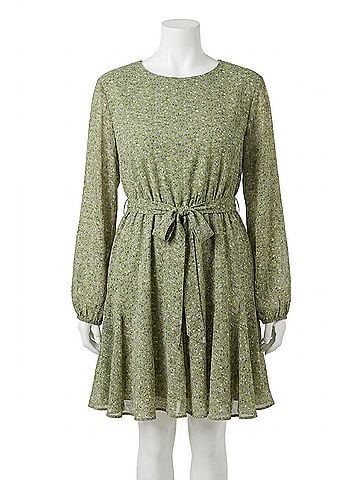 She + Sky Sage And Lavender Dress in Green (view 1)
