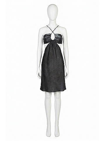 Nicole Miller Garment Dyed Cut Out Mini Dress in Nm Black (view 1)