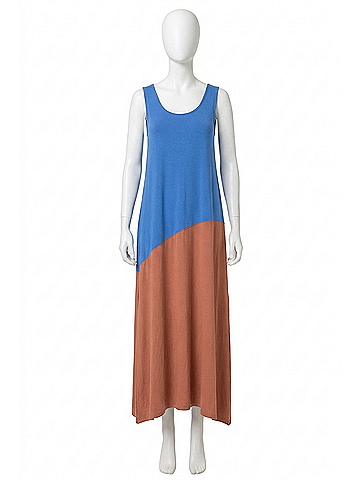 Lilla P Colorblock Tank Dress in Riviera/Tandoori (view 1)