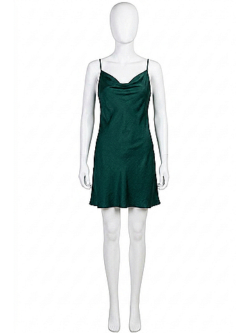 Glam The Perfect Slip Dress in Hunter Green (view 1)
